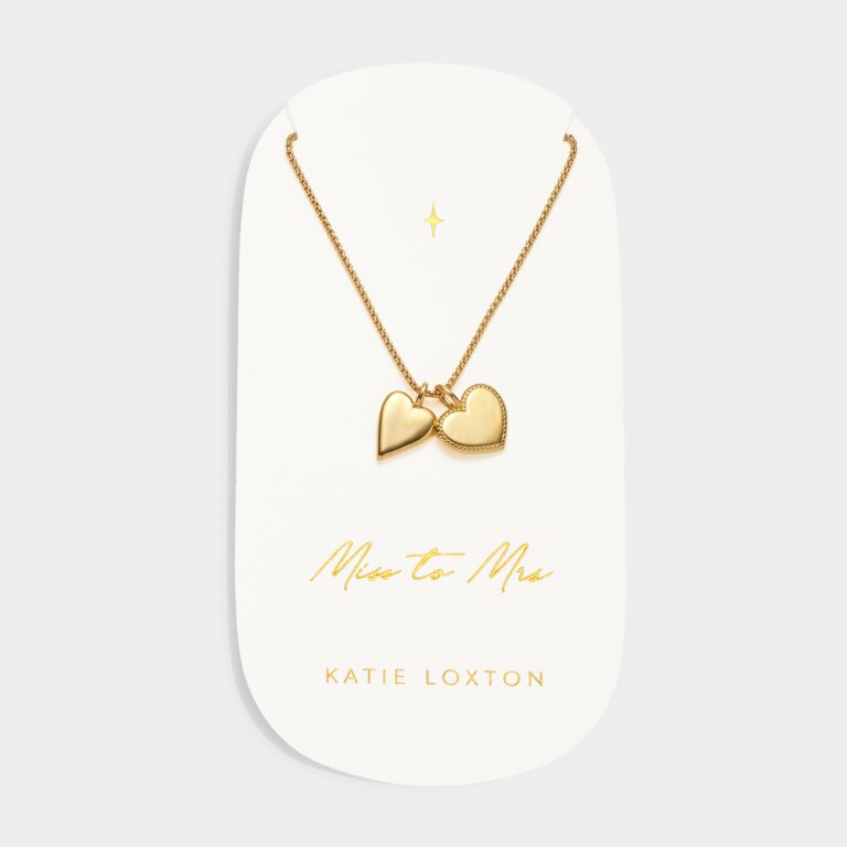 'Miss To Mrs' Waterproof Gold Bridal Charm Necklace