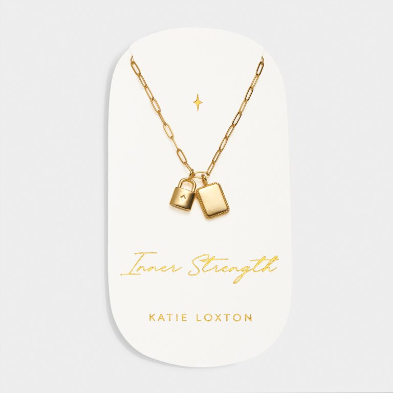 'Inner Strength' Waterproof Gold Charm Necklace