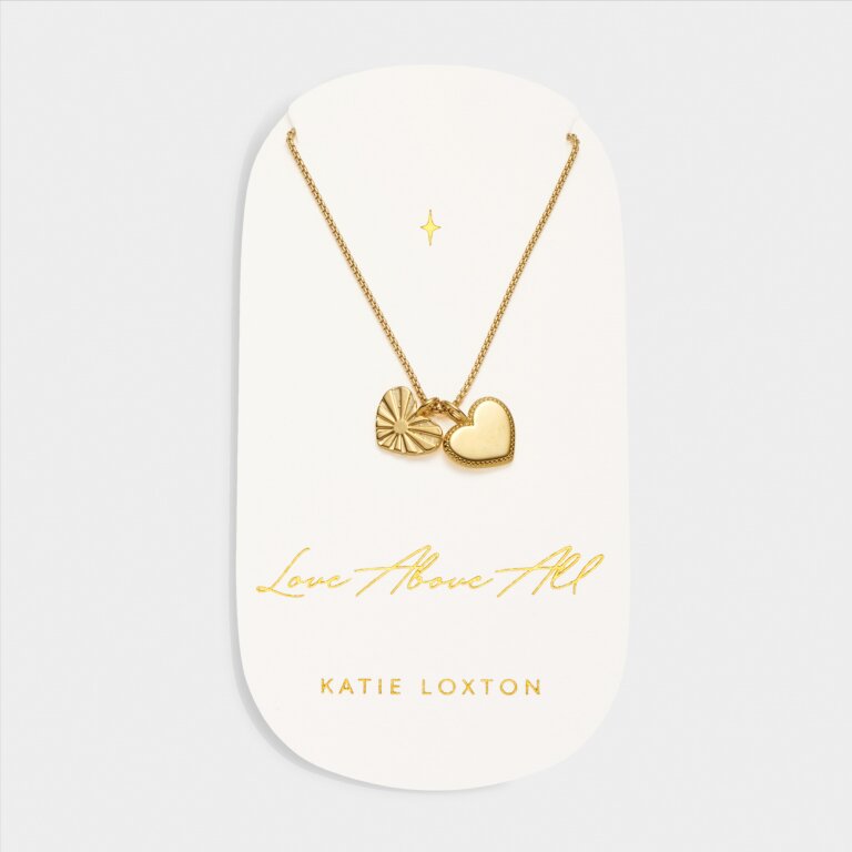 'Love Above All' Waterproof Gold Charm Necklace