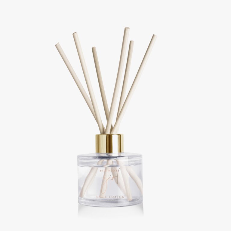 Sentiment Reed Diffuser 'Birthday Girl' In Sweet Papaya And Hibiscus Flower