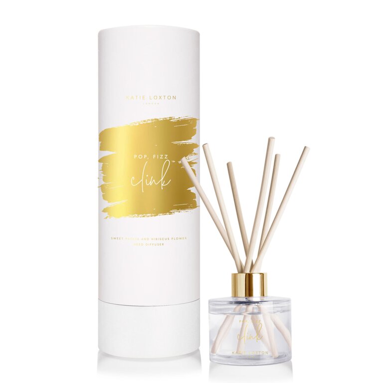 Sentiment Reed Diffuser 'Pop Fizz Clink' In Sweet Papaya And Hibiscus Flower