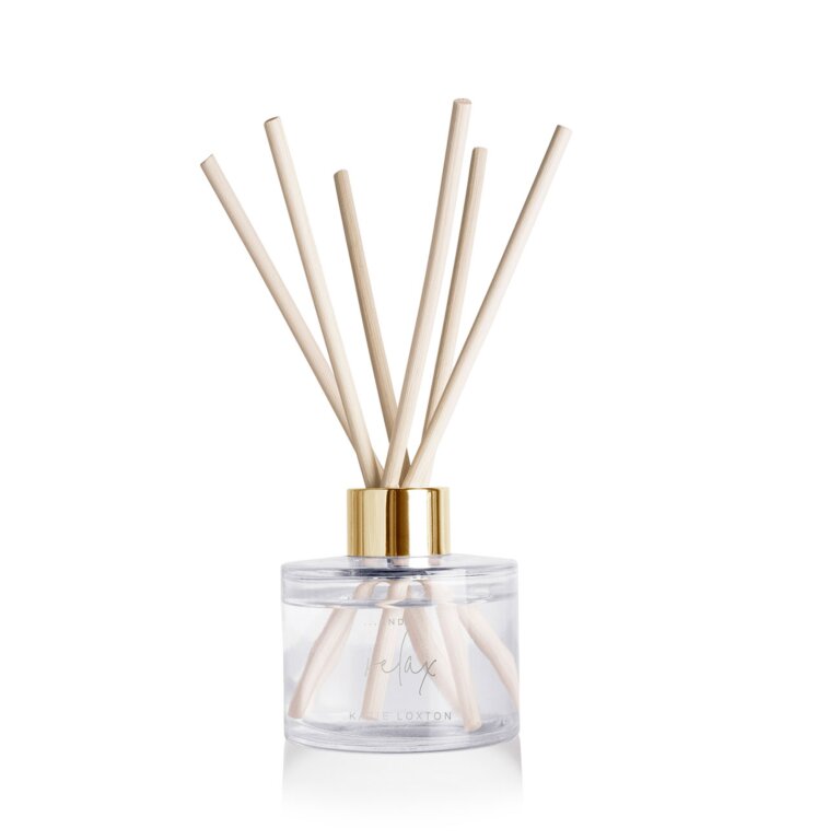 Sentiment Reed Diffuser 'And Relax' In White Orchid And Soft Cotton