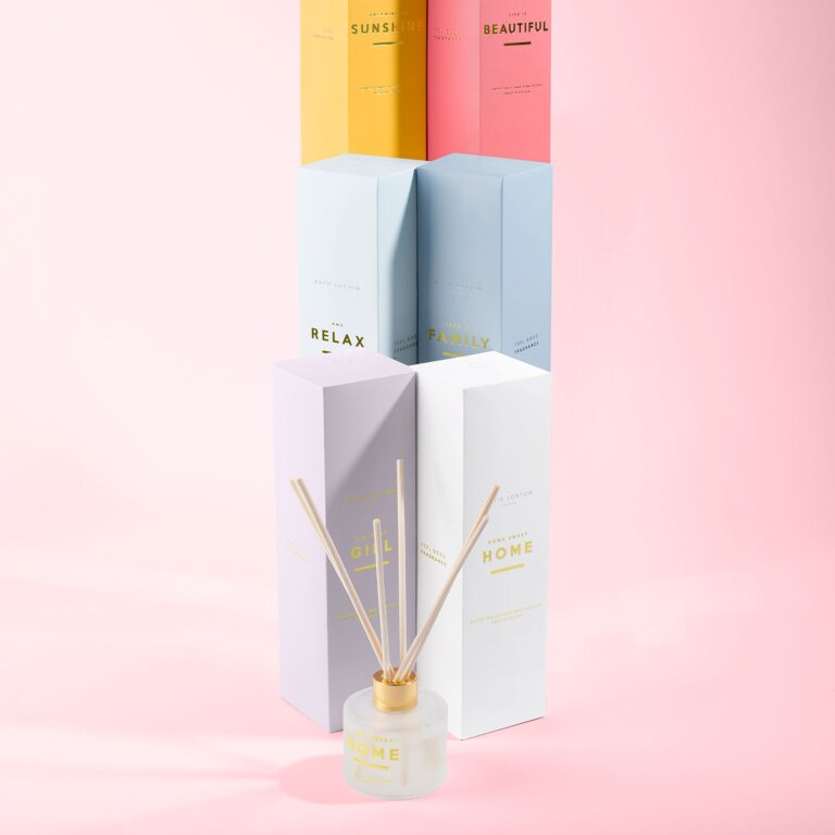 Sentiment Reed Diffuser 'Life Is Beautiful' In Grapefruit And Pink Peony