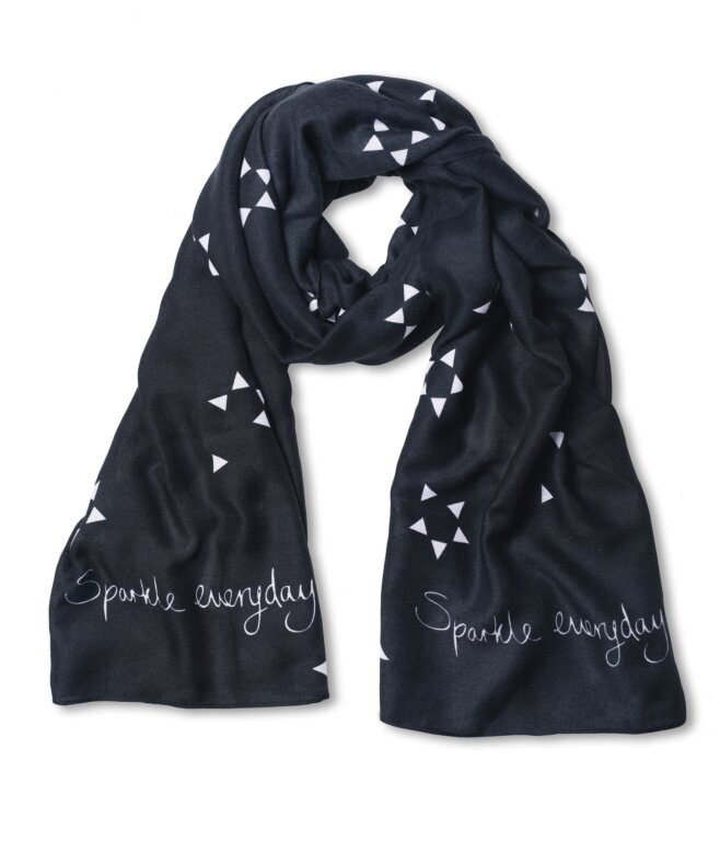Sentiment Scarf 'Sparkle Everyday' in Thistle Grey