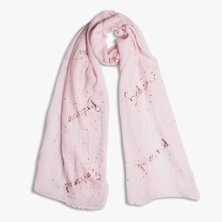 Sentiment Scarf Bridesmaid In Blush Pink