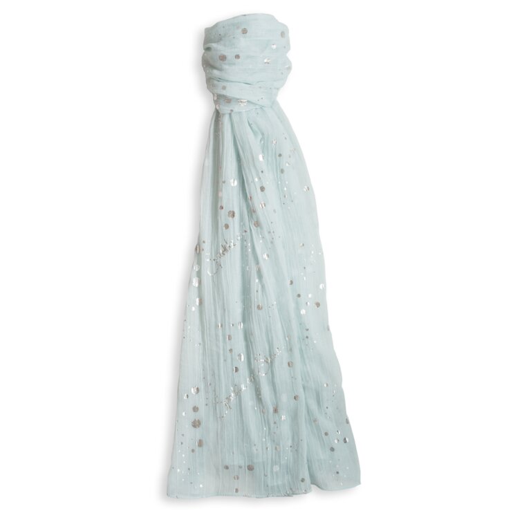Sentiment Scarf 'Sparkle And Shine' in Mint Green