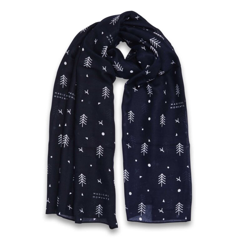 Sentiment Scarf 'Magical Moments' in Navy