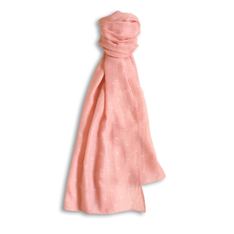 Sentiment Scarf 'Hello Lovely' in Blush Pink