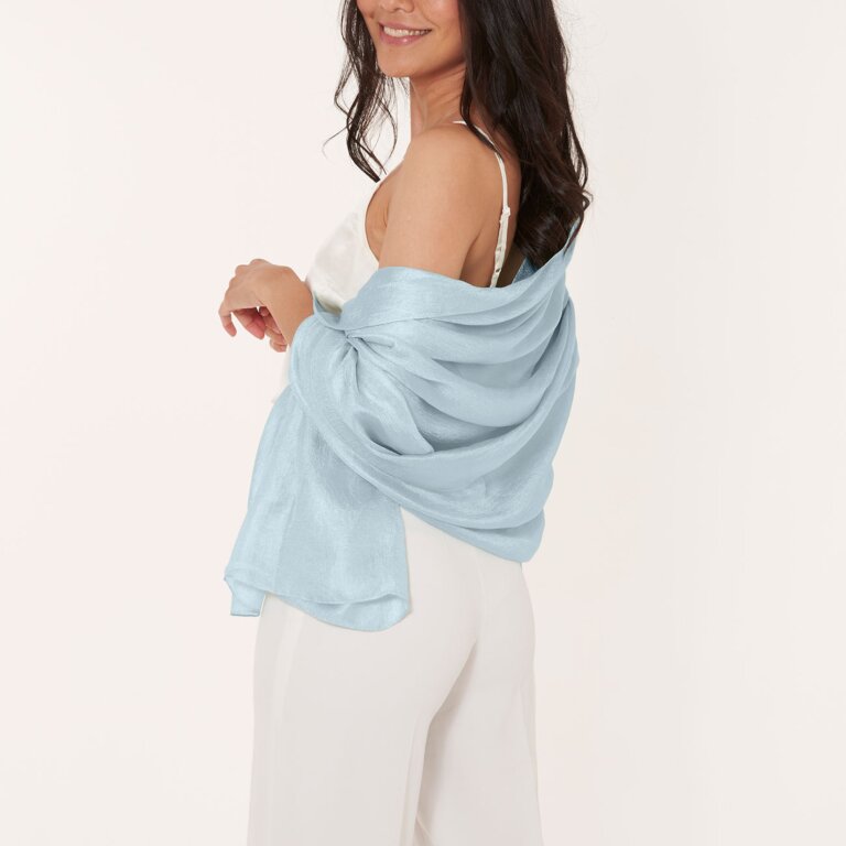 Wrapped Up in Love Boxed Scarf in Pale Blue