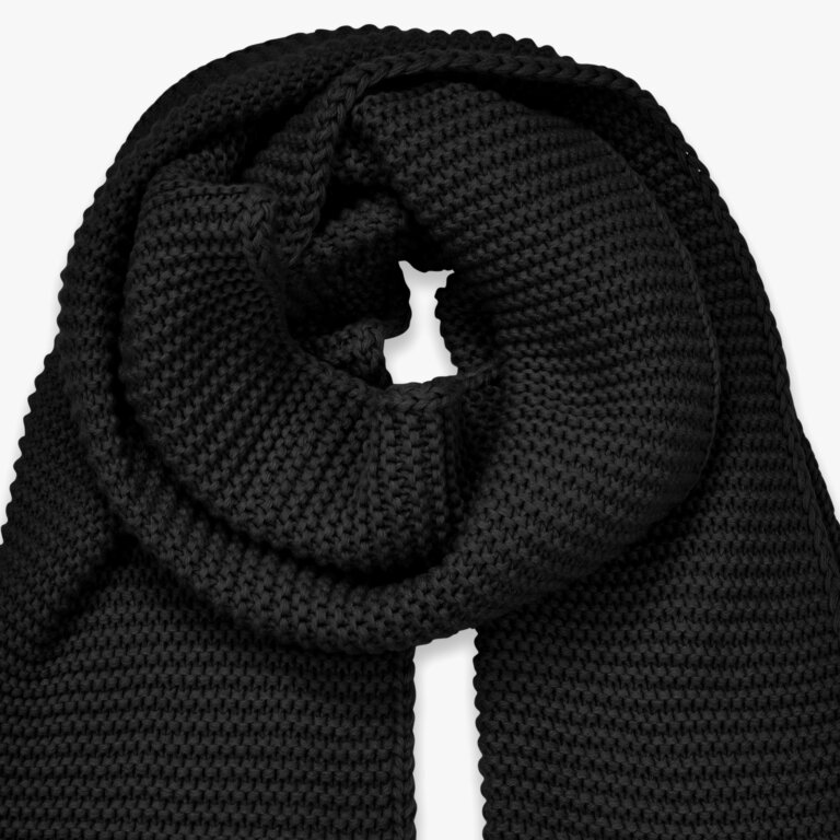 Chunky Knit Scarf In Black