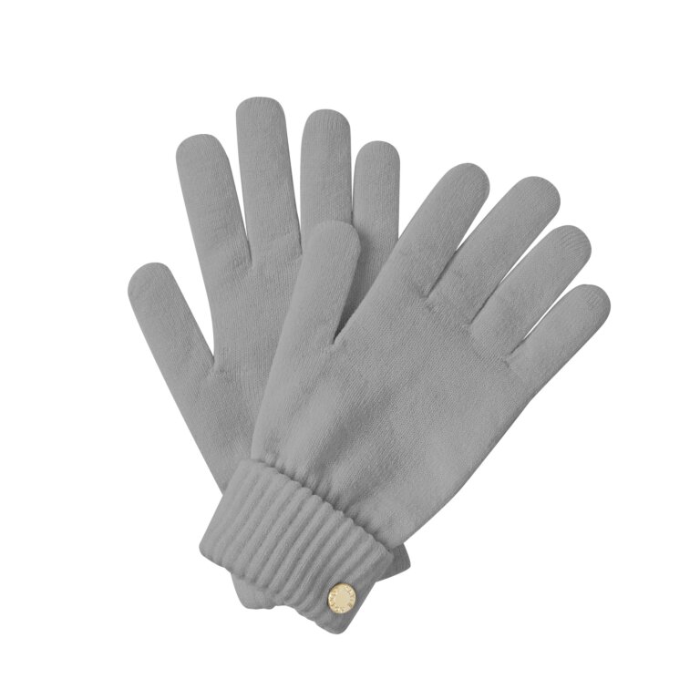 Chunky Knit Gloves in Grey