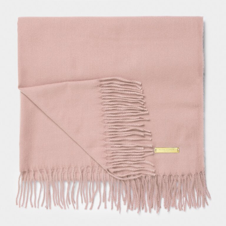 Thick Plain Scarf in Pale Pink