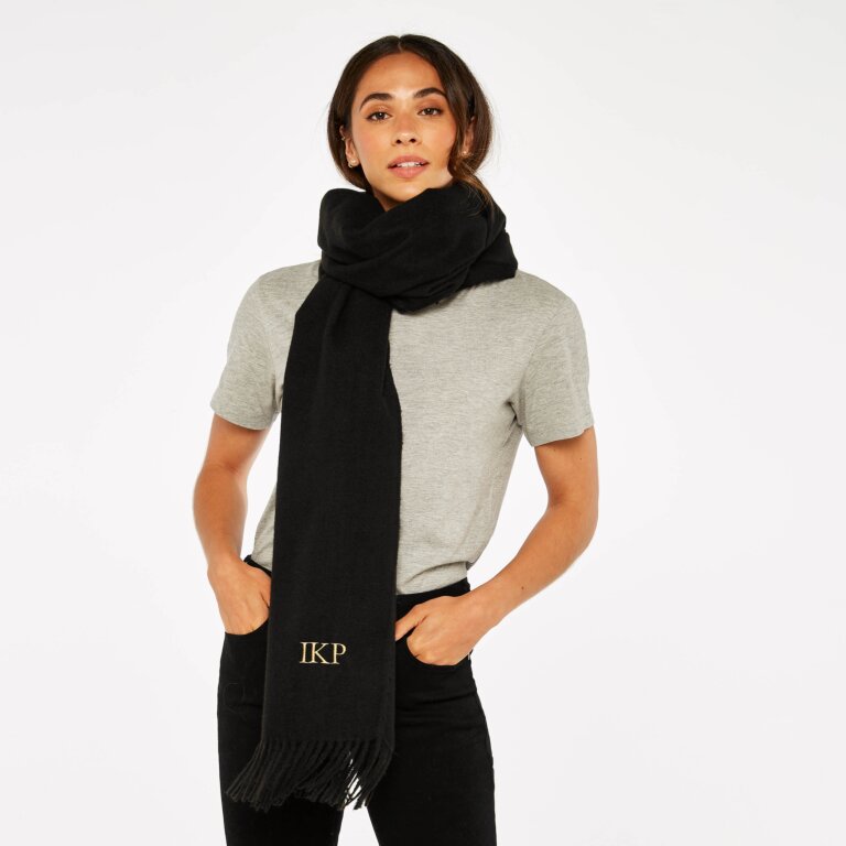 Blanket Scarf Sustainable Style in Black