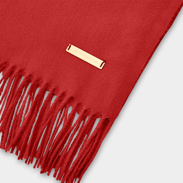 Blanket Scarf in Red