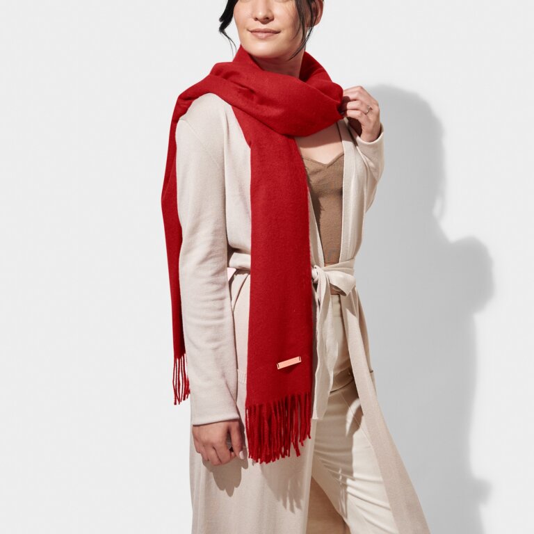 Blanket Scarf in Red