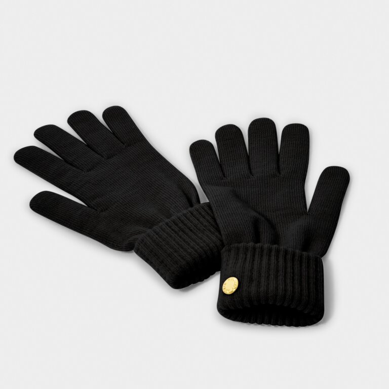 Knitted Gloves In Black