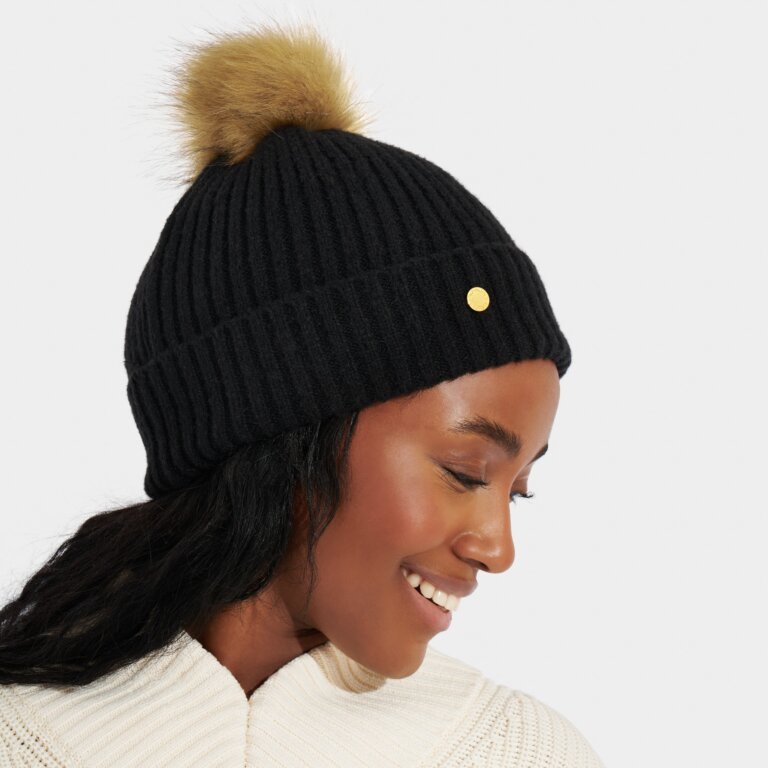 Knitted Hat In Black