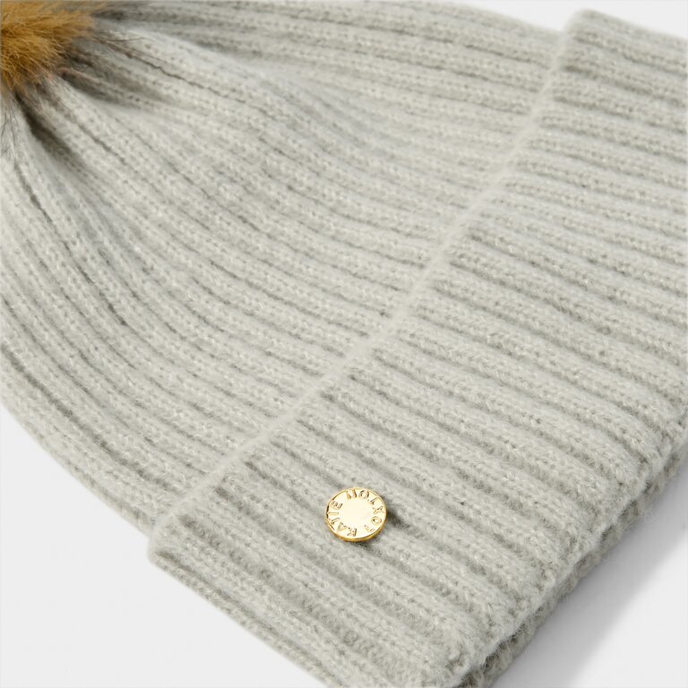 Knitted Hat In Cool Gray