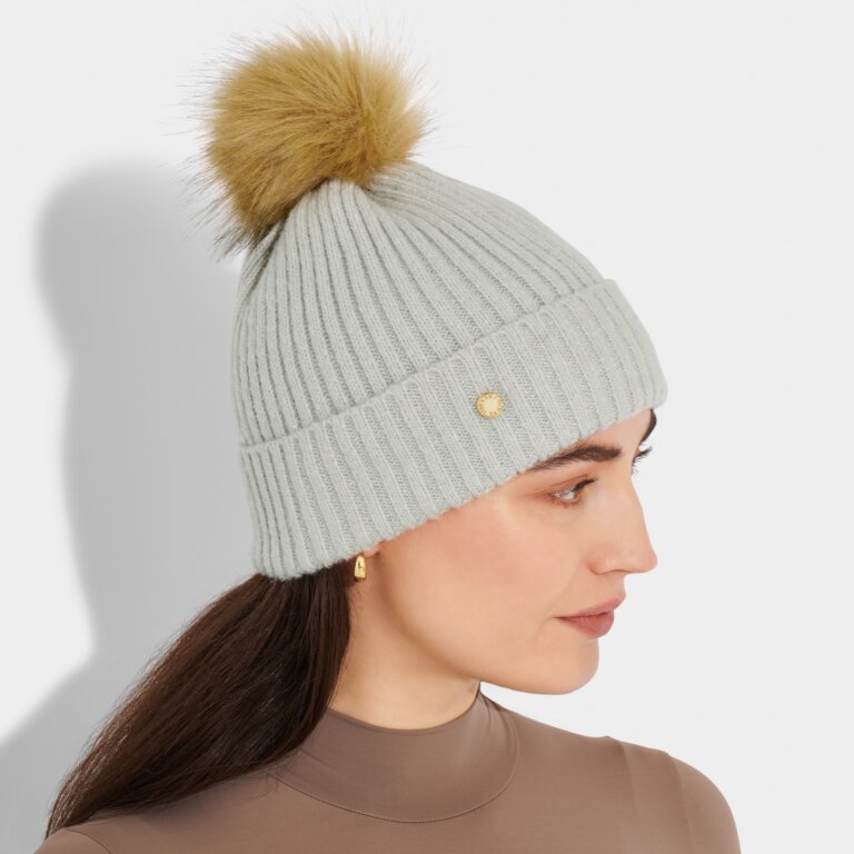 Knitted Hat In Cool Gray