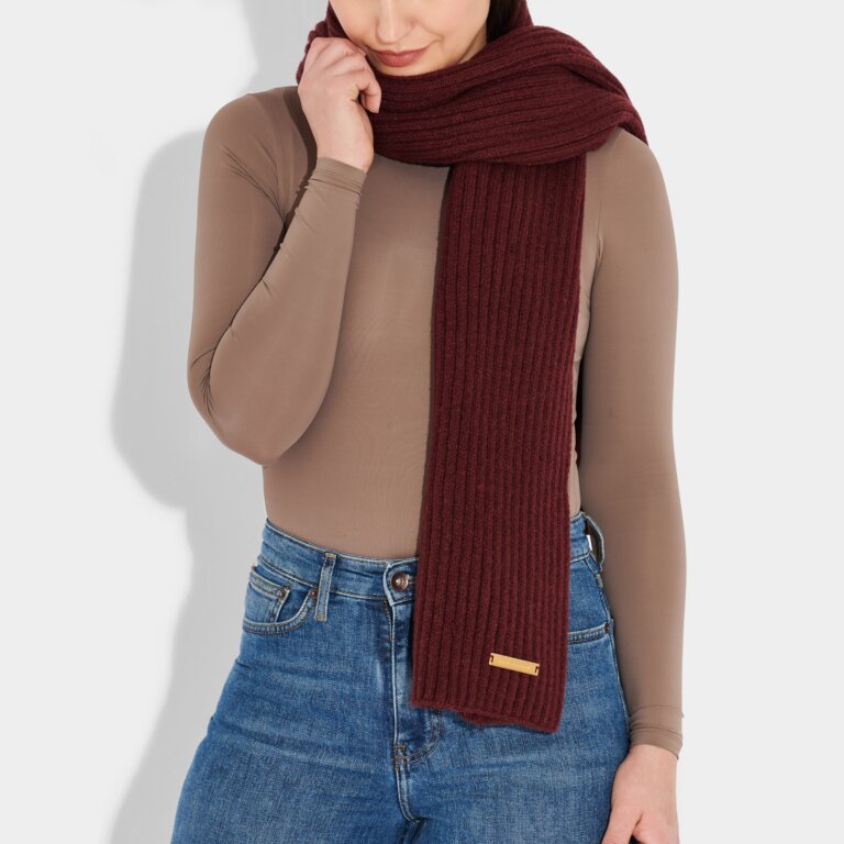 Knitted Scarf in Cacao