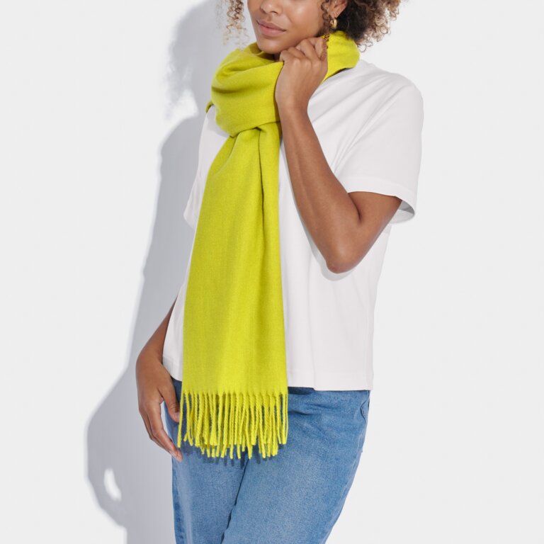 Blanket Scarf in Lime Green