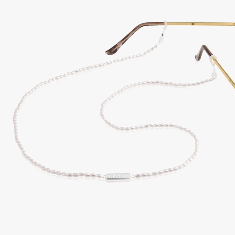 Pearl Glasses Chain In Silver