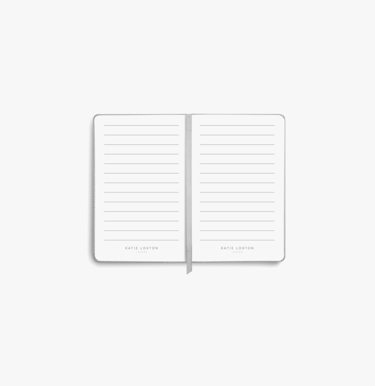 Mini Notebook 'Always Believe' Pearlescent In Silver