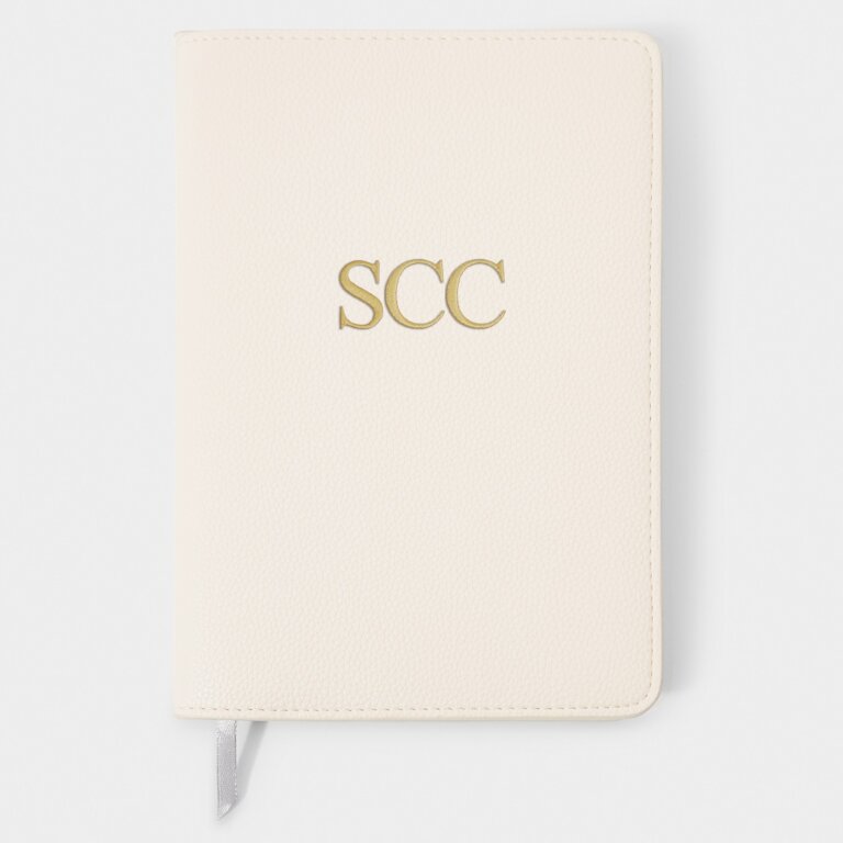 Personalised A5 Notebook in Off White