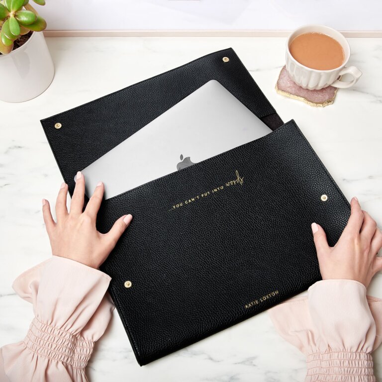 Laptop Case 'Live For The Moments You Can't Put Into Words' In Black