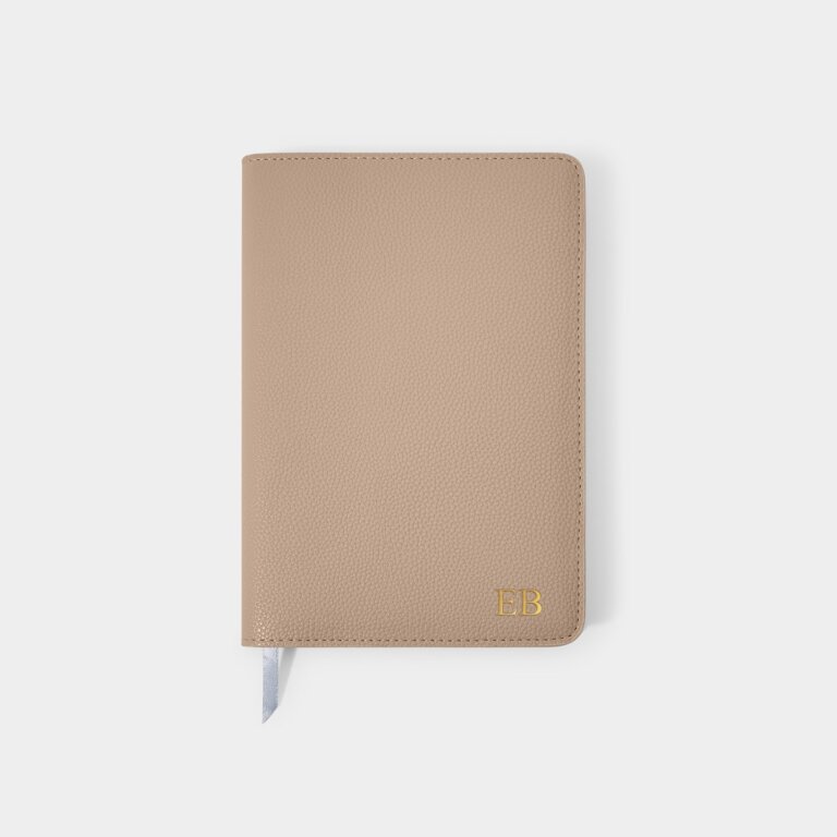 Notebook Cover And A5 Lined Notepad In Soft Tan