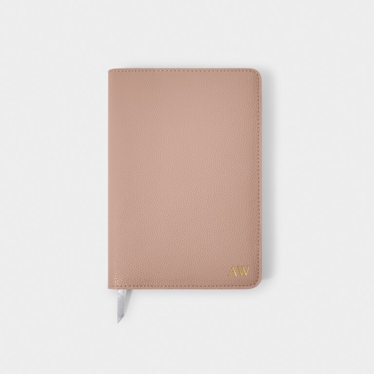 Notebook Cover And A5 Lined Notepad in Dusty Pink