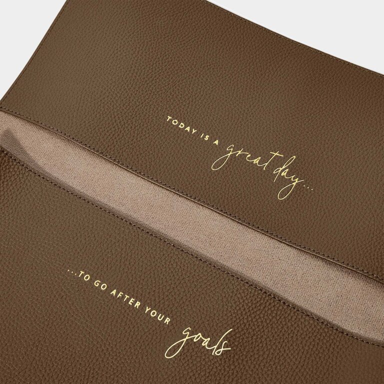 Laptop Case 'Today Is A Great Day...To Go After Your Goals' In Mink