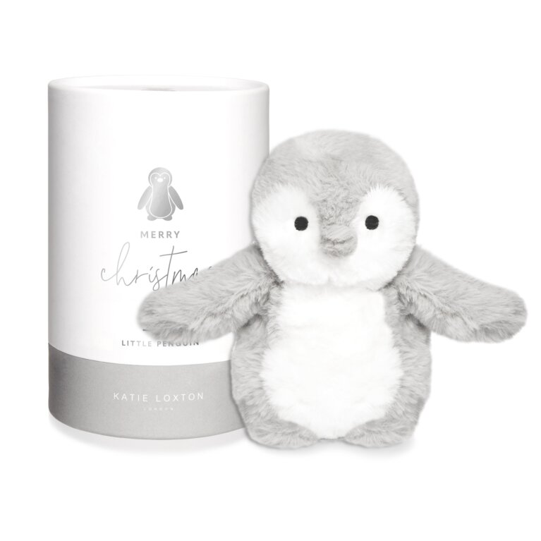 Penguin Baby Toy Merry Christmas In Grey