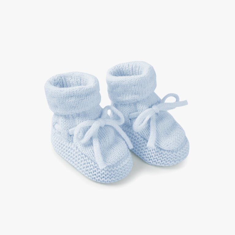 Knitted Baby Boots 0-3 Months in Blue