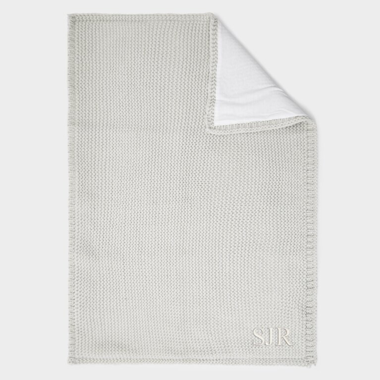 Knitted Baby Blanket in Grey