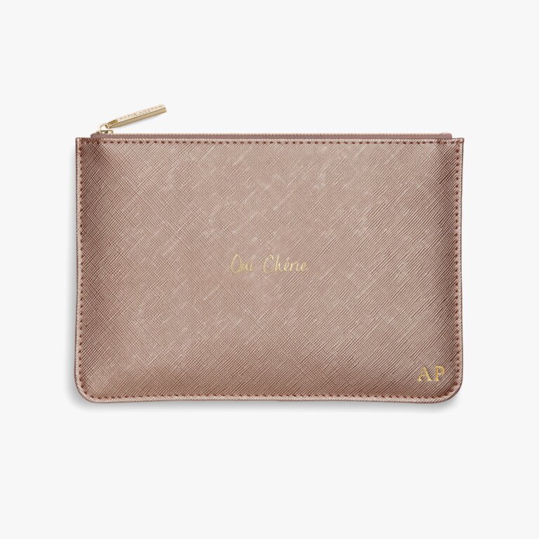 Perfect Pouch Oui Cherie In Bronze