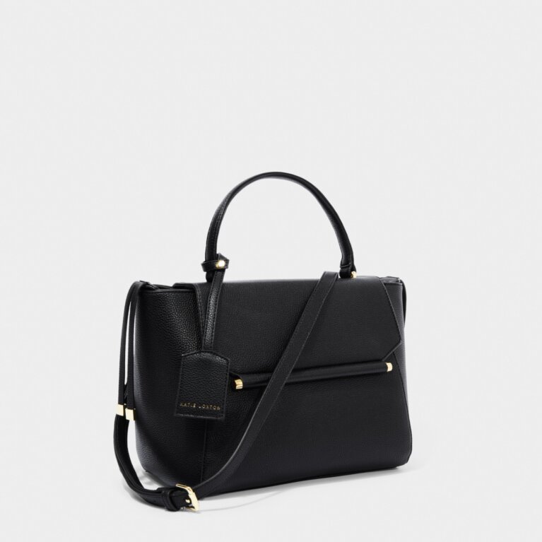 Ava Top Handle Bag in Black