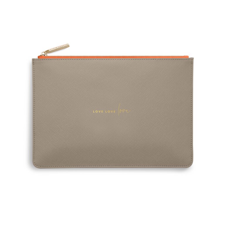Color Pop Perfect Pouch Love Love Love In Taupe And Orange