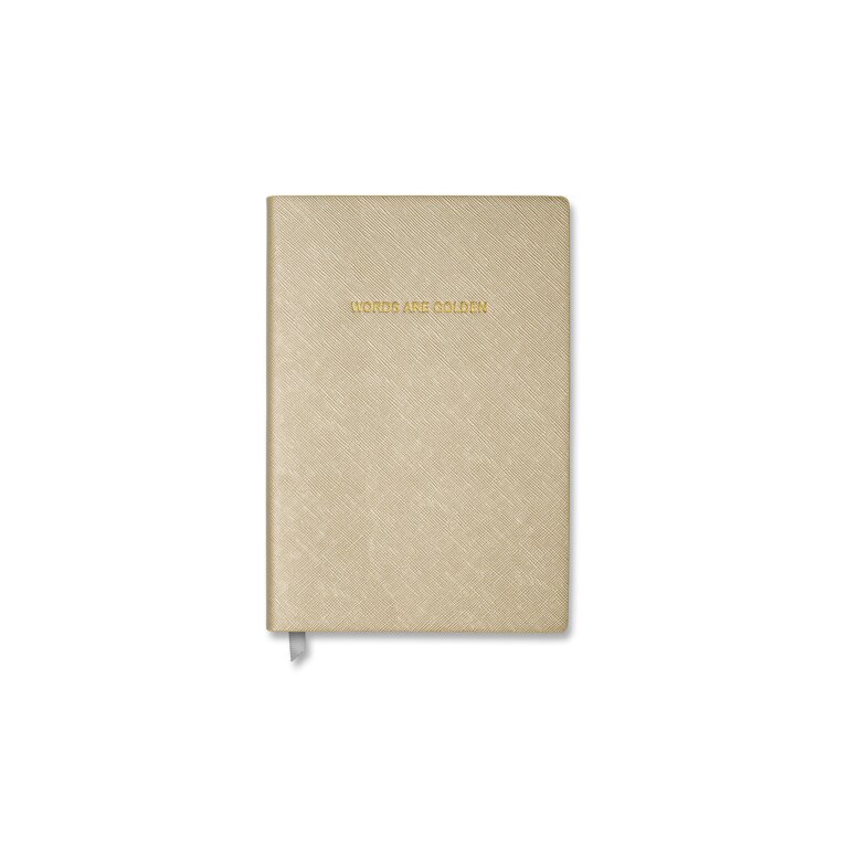Small Notebook | Words Are Golden | Metallic Gold