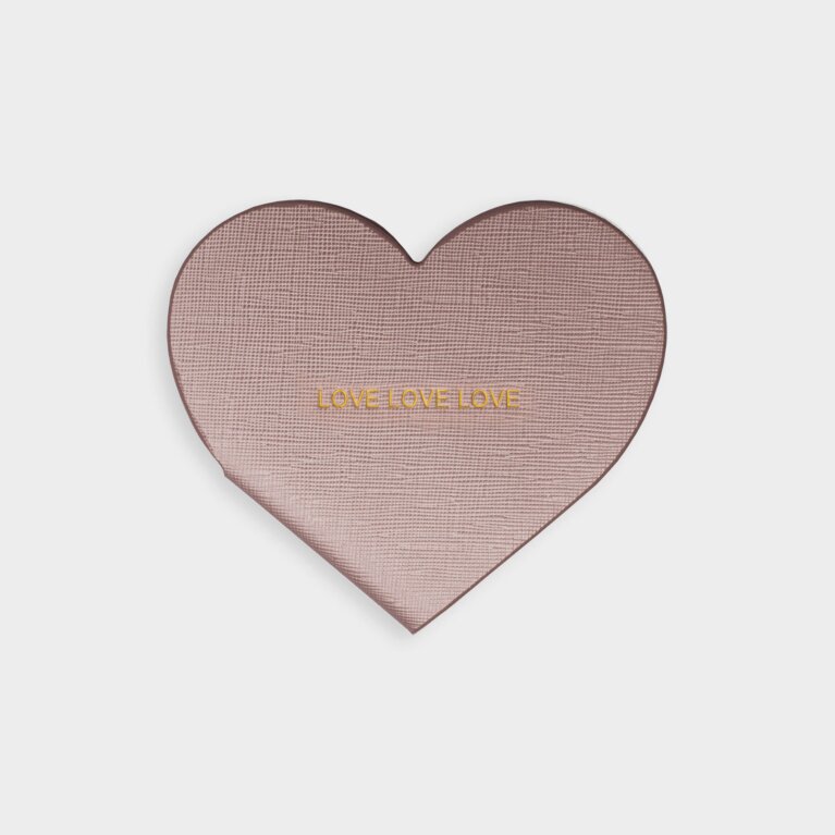 Heart Notebook | Love Love Love | Metallic Rose Gold