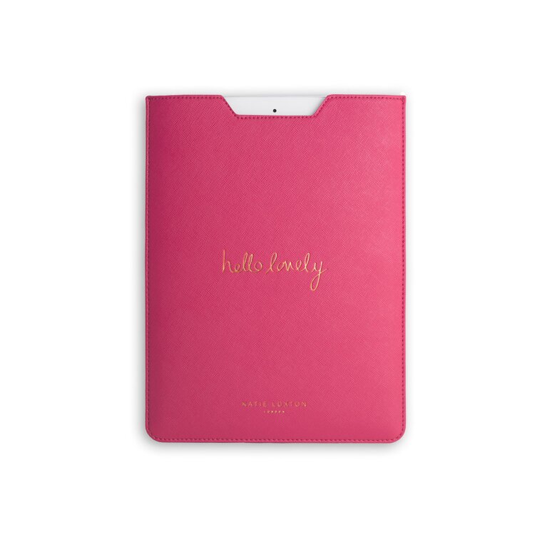 iPad Sleeve 'Hello Lovely' in Fuchsia Pink
