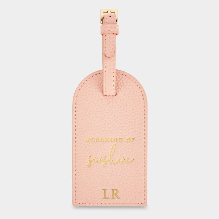 Luggage Tag 'Dreaming Of Sunshine' in Pale Pink