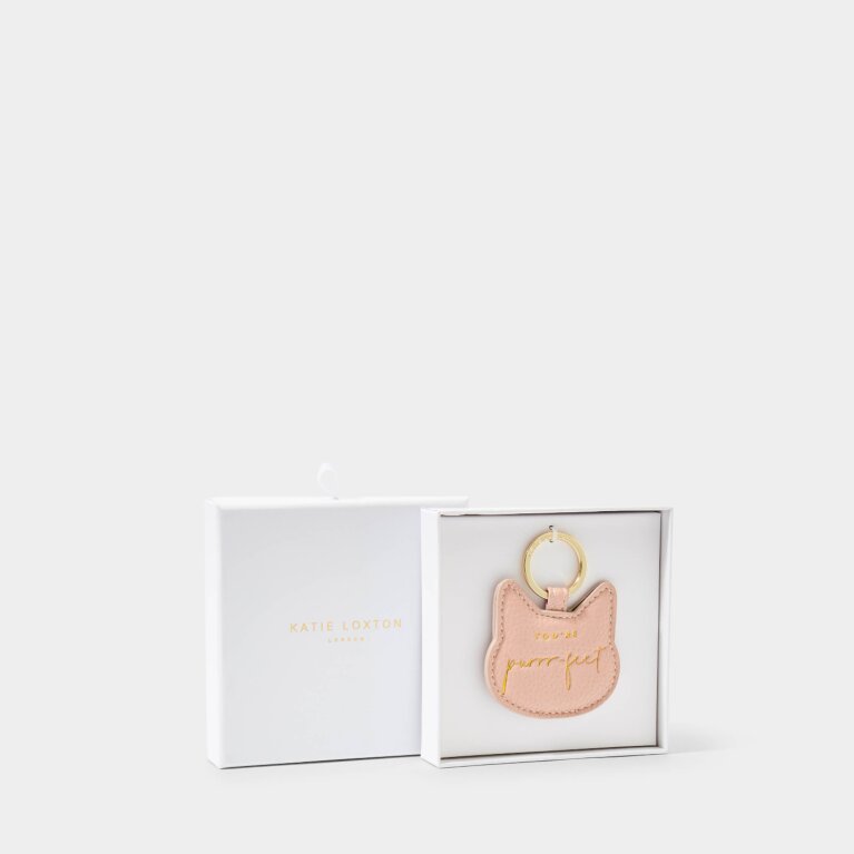 Beautifully Boxed Keyring 'You're Purrr-fect' in Pink