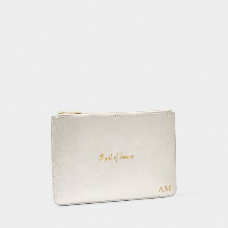 Bridal Perfect Pouch 'Maid Of Honour' in Gold