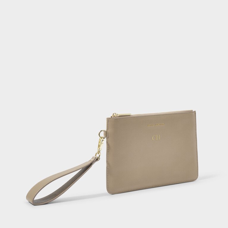 Zana Wristlet Pouch in Light Taupe