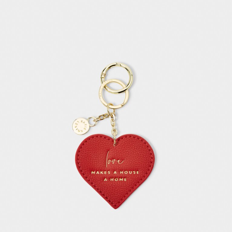 Chain Keyring 'Love Makes A House A Home' in Red