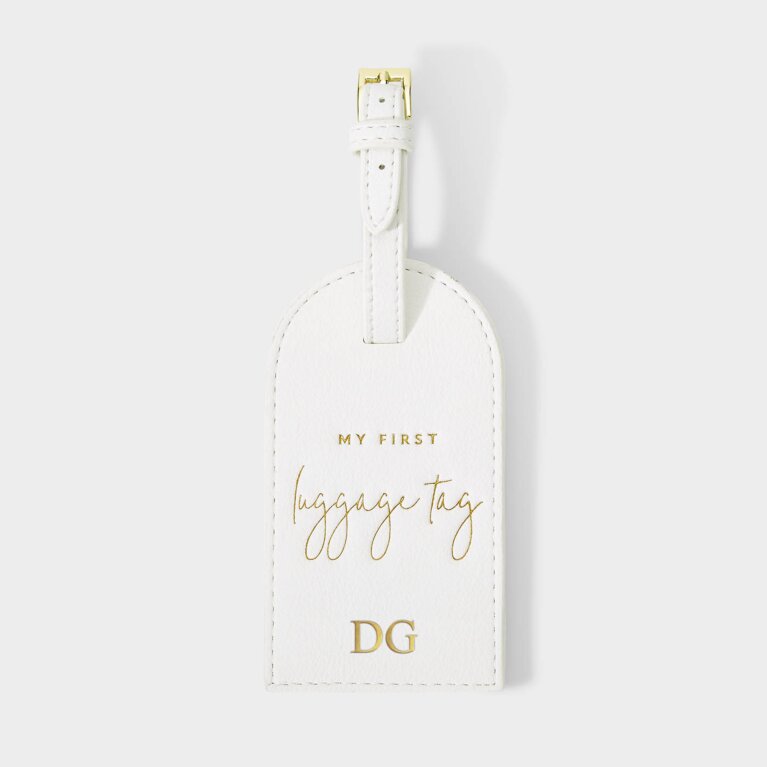 My First Luggage Tag In White