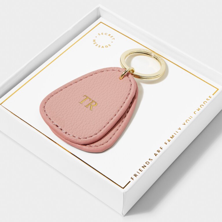 Beautifully Boxed Keyring 'Friends Are Family You Choose' in Blush Pink