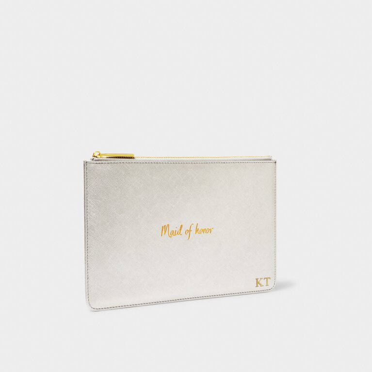 Bridal Perfect Pouch 'Maid Of Honor' in Gold