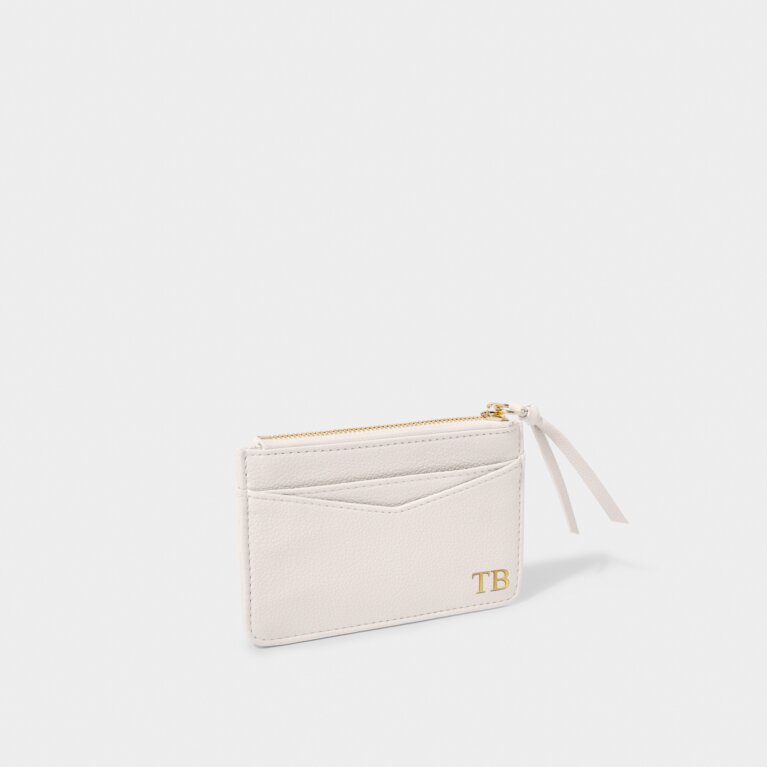 Isla Coin Purse and Card Holder in Off White